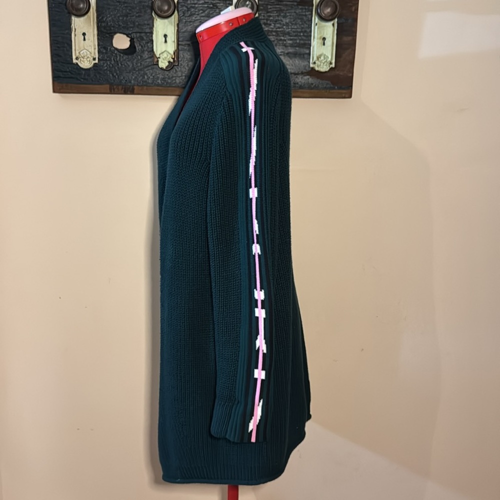Marc Cain Green Knit Open Front Sweater Cardigan - Picture 6 of 16